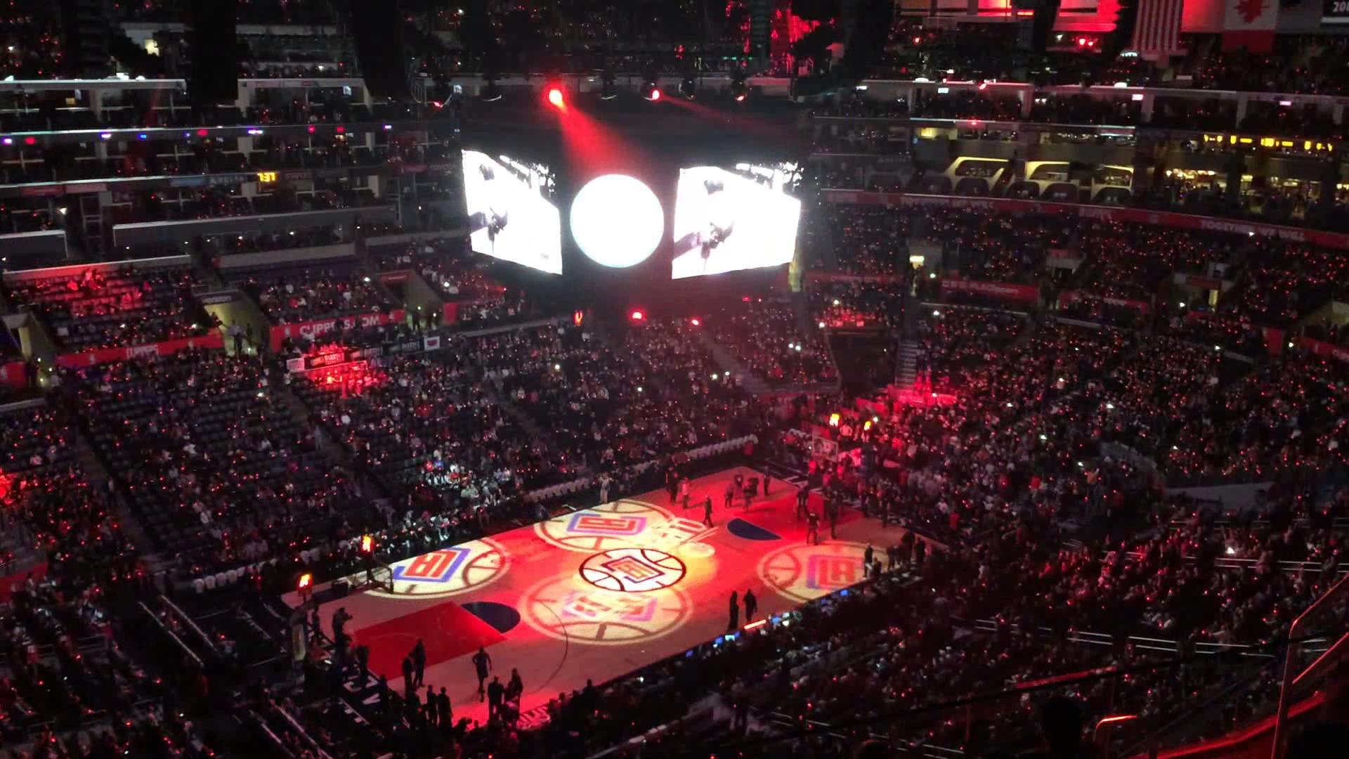 La Clippers Team Announcement Light Show Staples Center Los Angeles 1920x1080