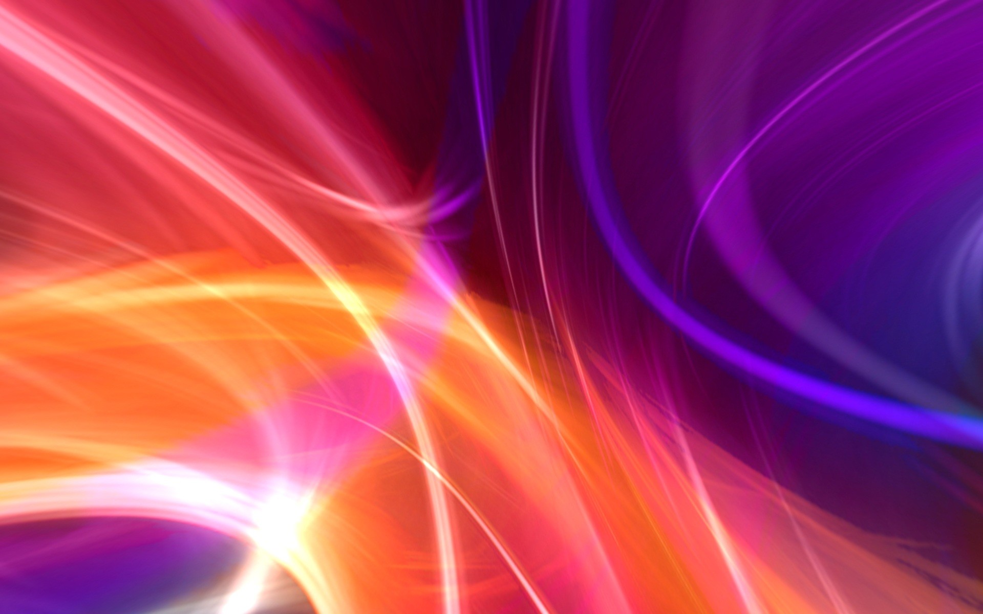 Background With Purple Orange Neon Lines Free Download 1920x1200
