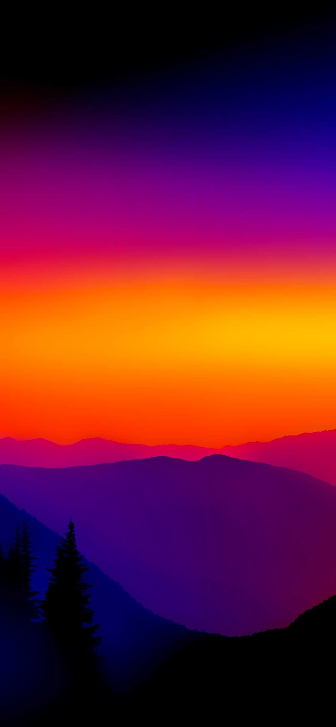 The Colors Of Purple Pink Red And Orange 1125x2436