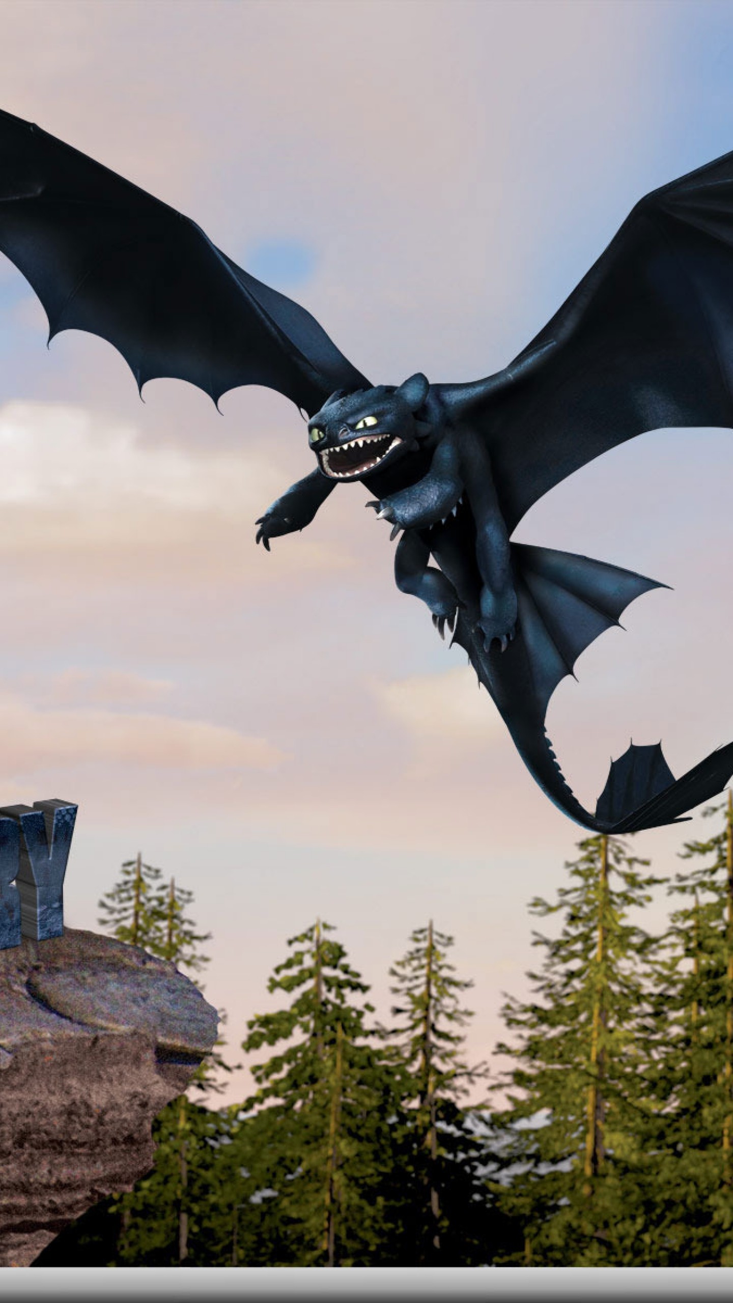 1440x2560 Wallpaper How To Train Your Dragon Toothless Flight 1440x2560