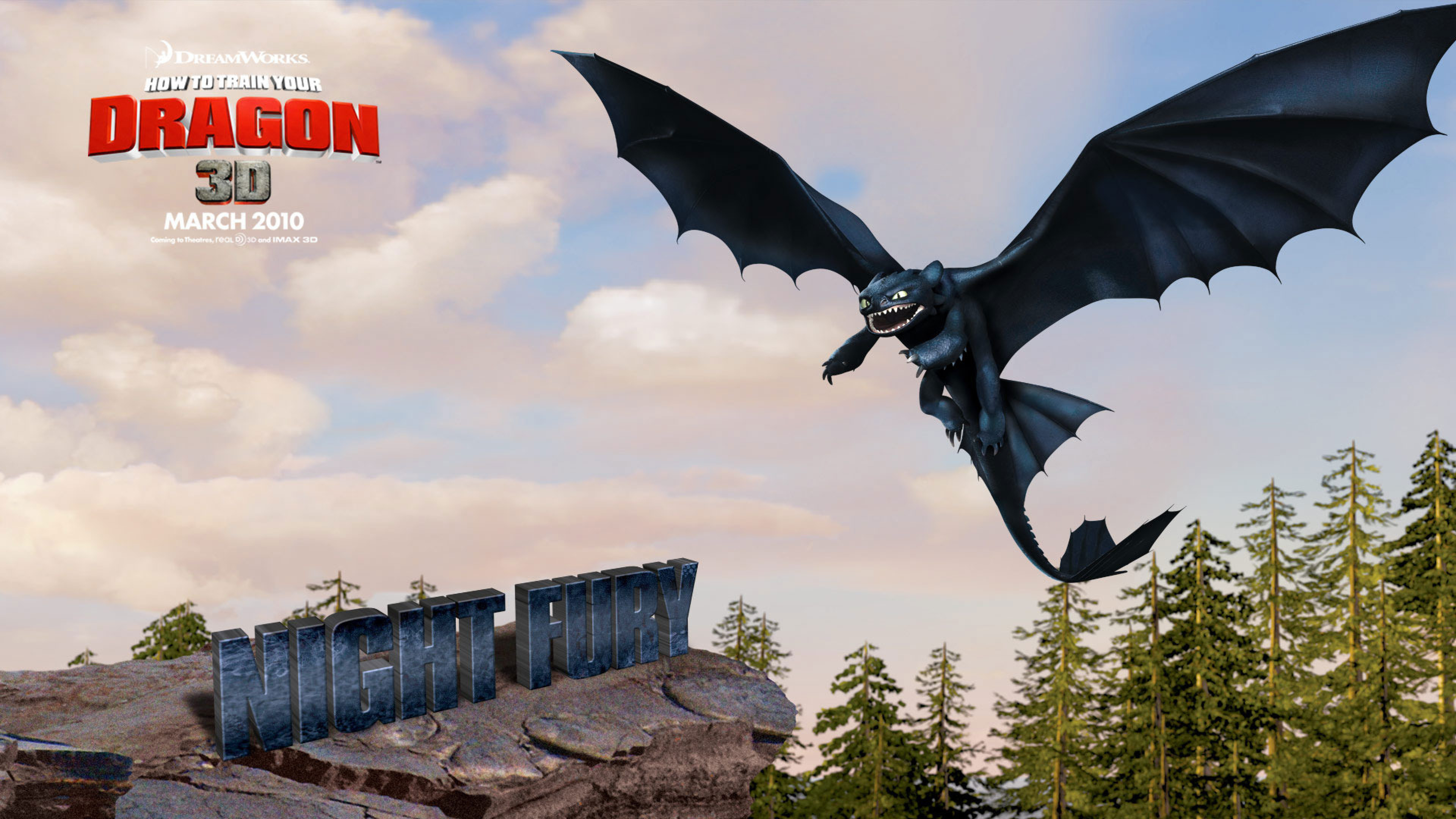 3840x2160 Wallpaper How To Train Your Dragon Toothless Flight 3840x2160