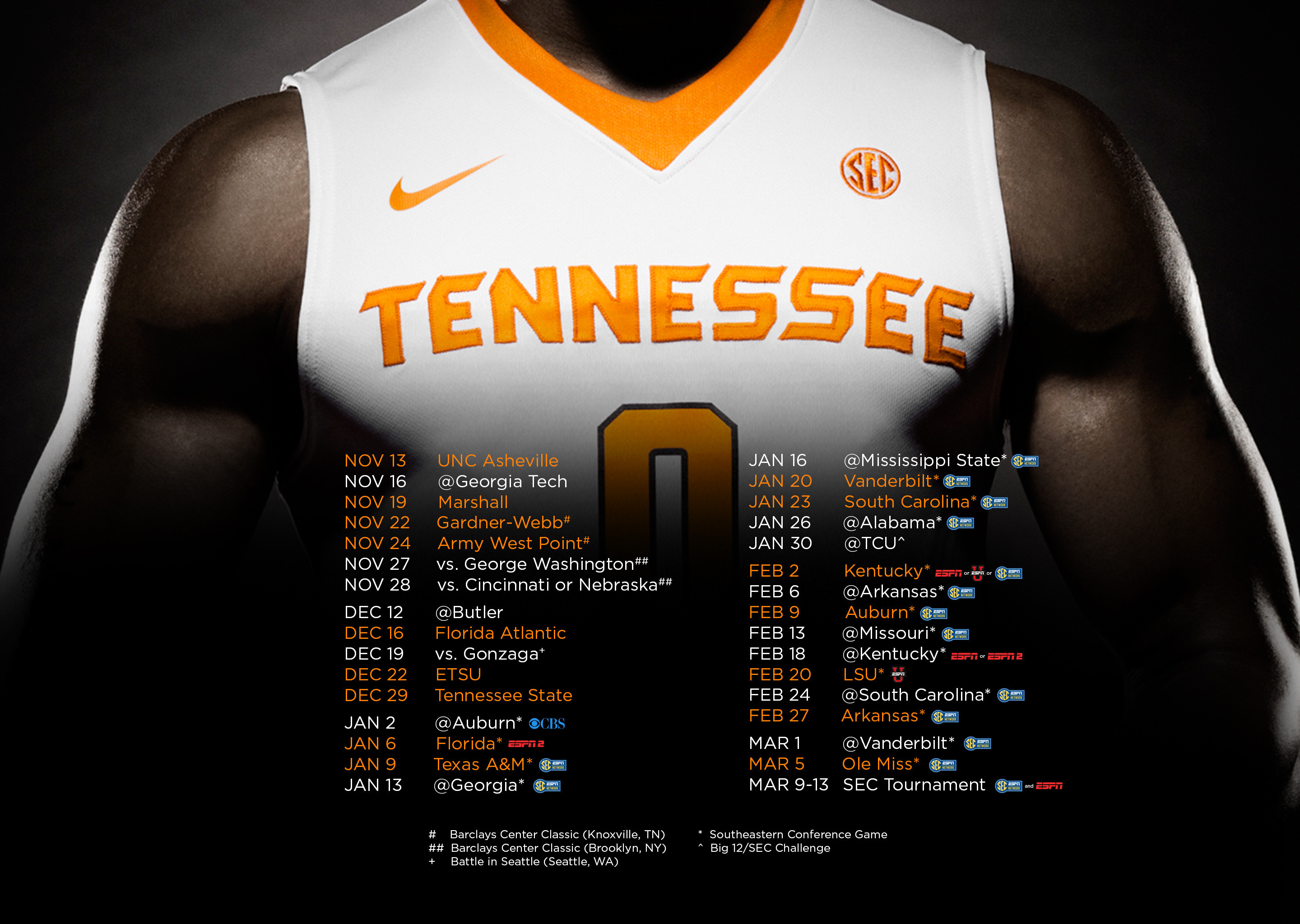 Tennessee Basketball Schedule 2880x2048